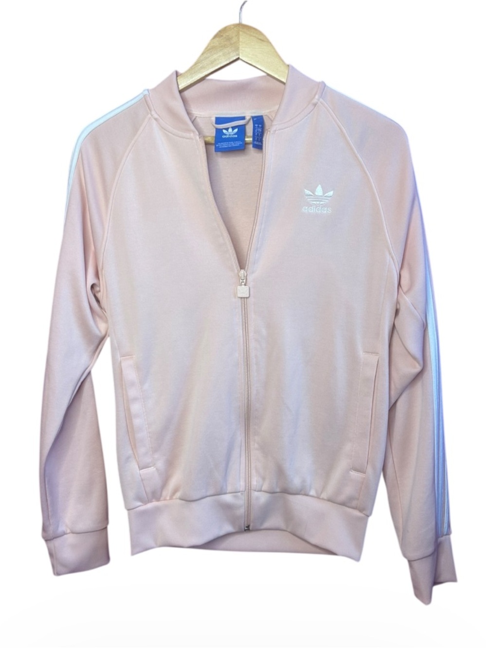 Adidas Pale Pink Tracksuit Jacket - Picture 2 of 7